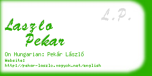 laszlo pekar business card